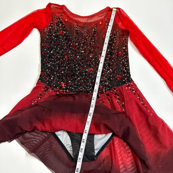 New Figure Skating Dress Size 10 (5~8T) with Hair Scrunchies (120~130cm) - Picture 9 of 10